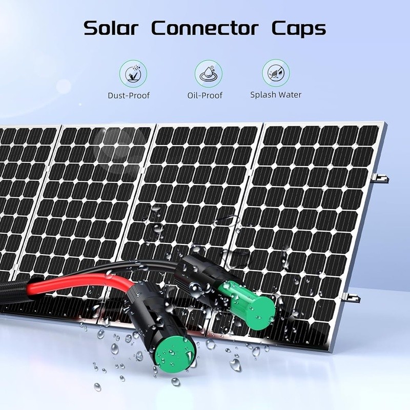 Flame Retardant Solar Cable 30FT Waterproof PV Wire IP68 Locking Connectors New