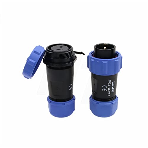SP21 2 Pin Waterproof Aviation Circular Pair Connector 30A 12/24V 2 Pin 30A