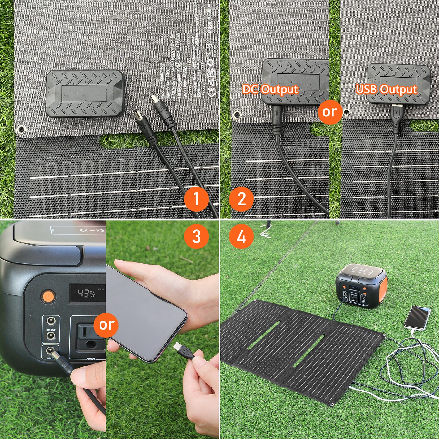 150W Portable Power Station 97Wh Battery Bank Fast Charging & 30W Solar Panel