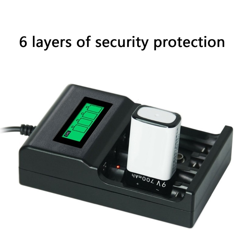 Travel Friendly 4Slot Charger for 2A/3A Rechargeable Batteries Power Supply