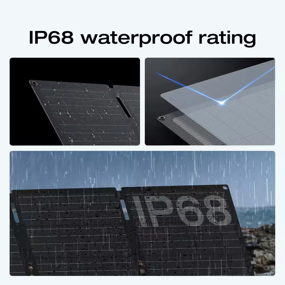 EcoFlow 60W TOPCon Portable Solar Panel IP68 Waterproof for RIVER 2 Series