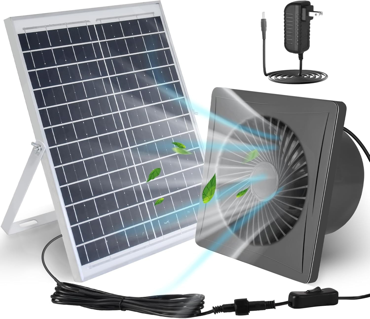 Solar Fan,25W Solar Panel+8″ High Speed Solar Powered Fan with Bracket,Solar Fan