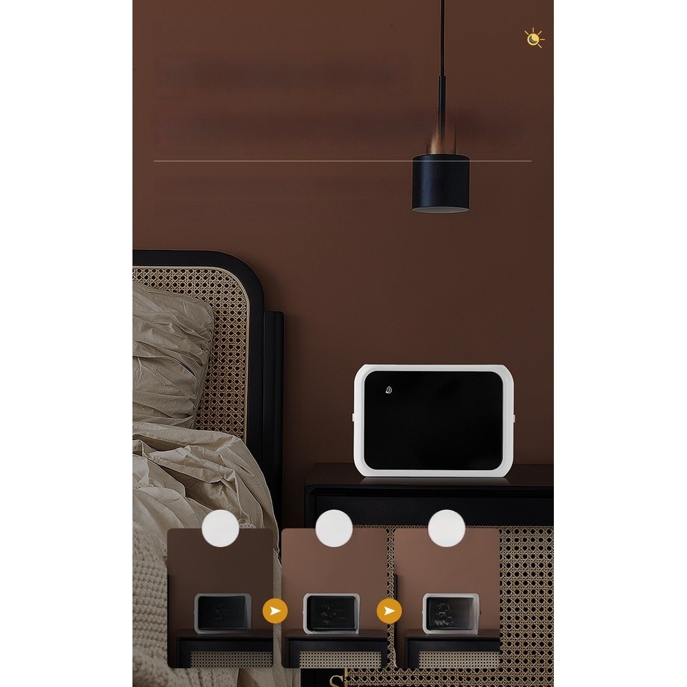 Digital LED Alarm Clock Large Display Brightness Adjustable for Bedside Desk