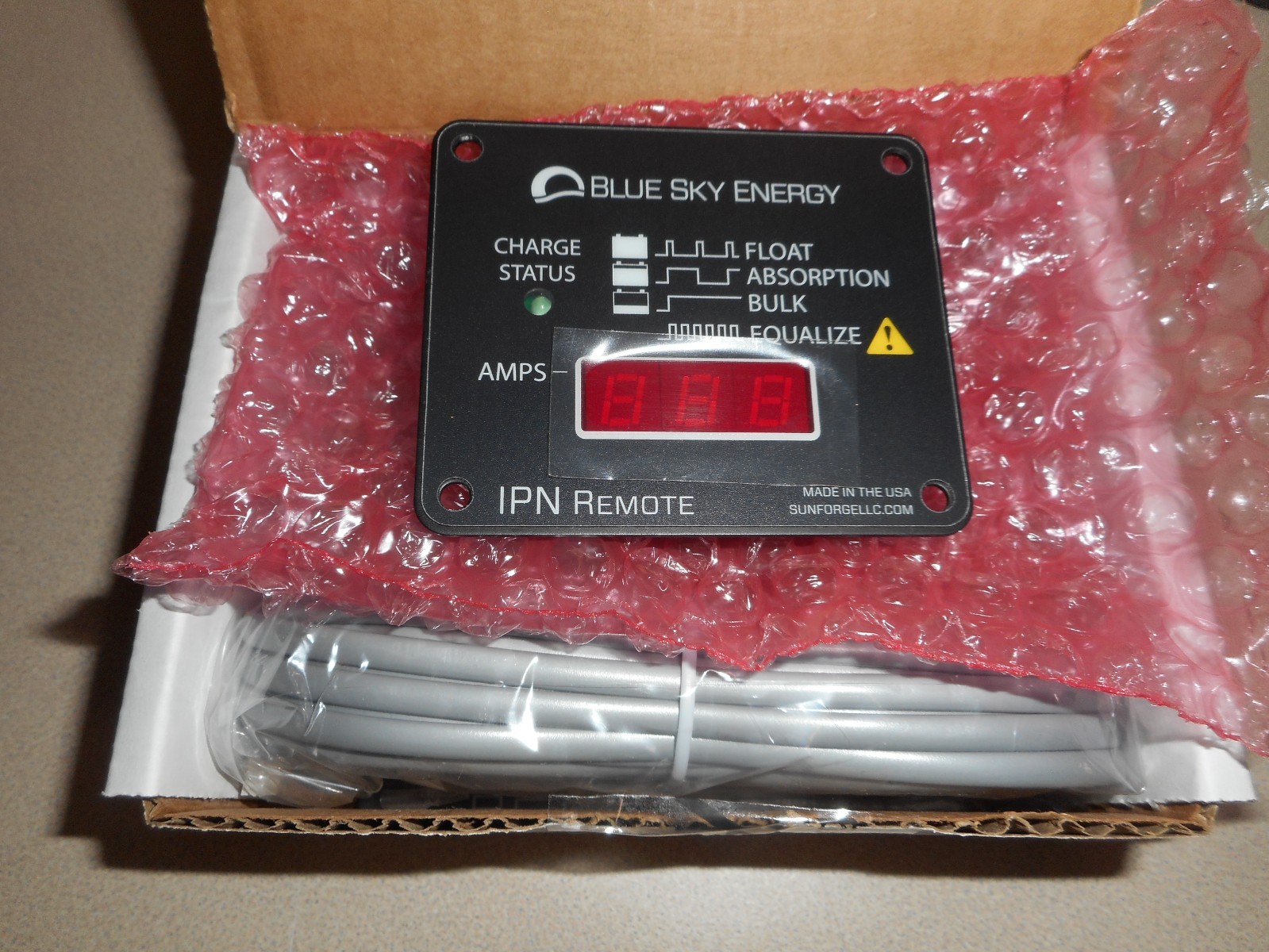 Blue Sky Energy IPN Remote Display, 25′ Cable Included