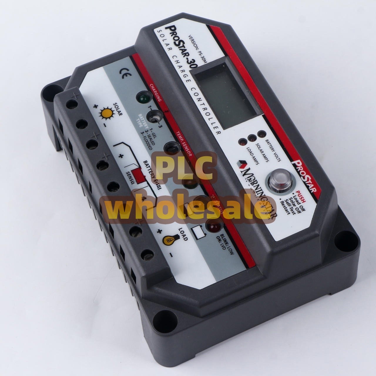 1pc MORNINGSTAR PROSTAR WITH LCD DISPLAY PWM CHARGE CONTROLLER PS-30M 12/24V,30A