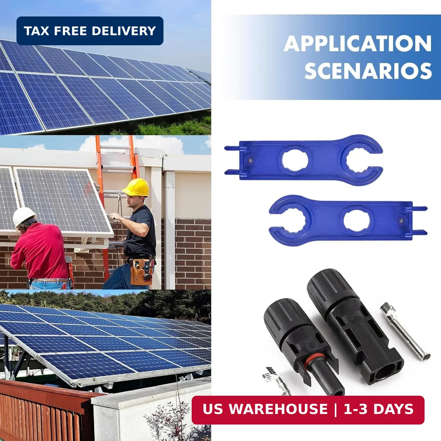 16 PCS Solar Panel Connectors, Male/Female IP67 1000V 30A(10AWG) | Solar Cable C