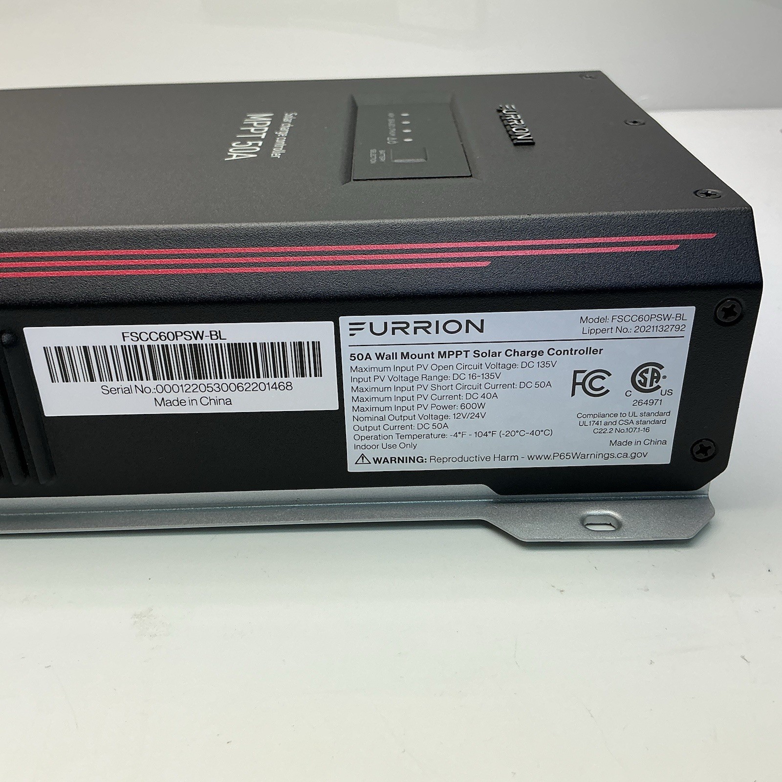 Furrion® #FSCC60PSW-BL 50A Wall Mount MPPT Solar Charge Controller #2021132792