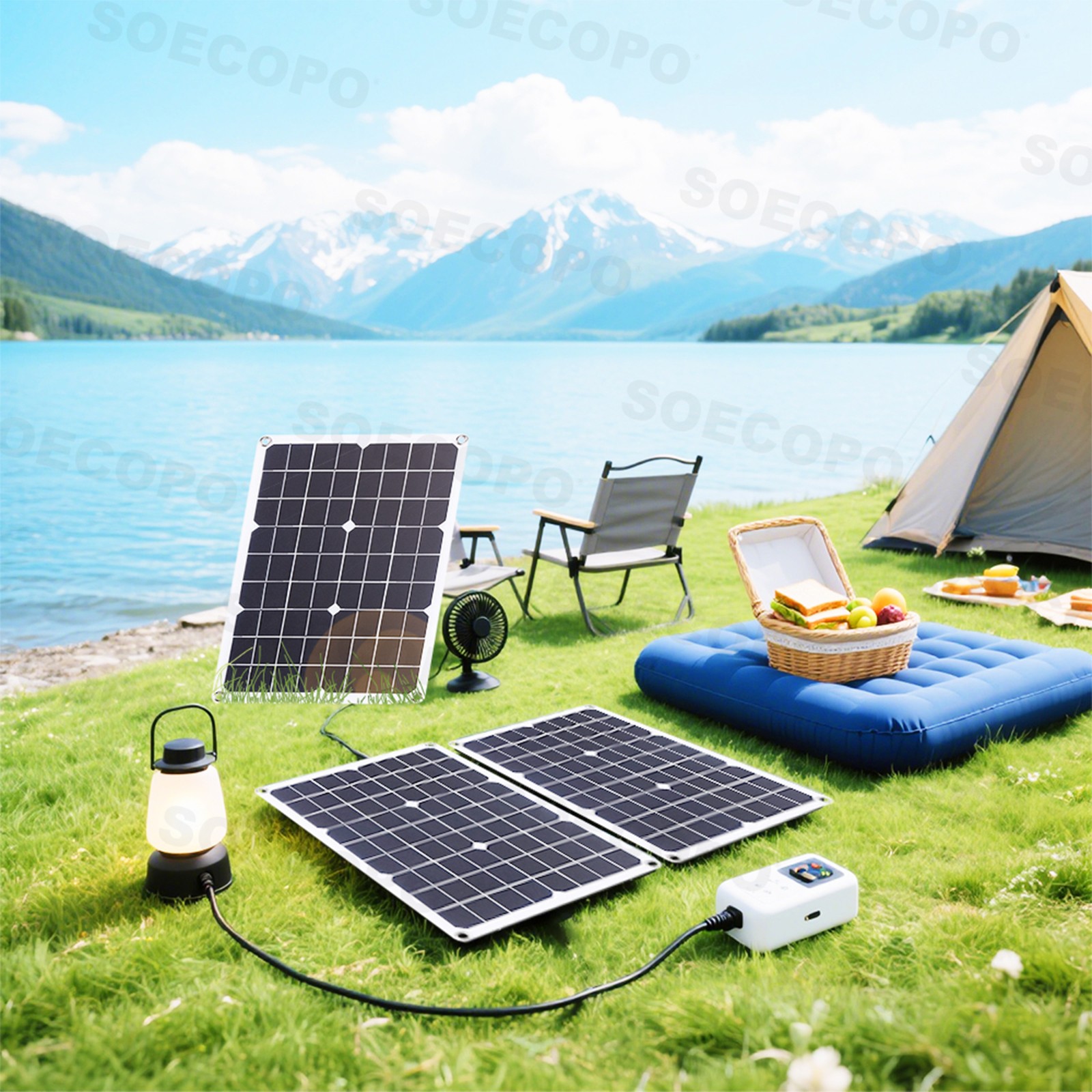 1500W Solar Panel Kit – 3 x 500W+100A Controller+Extension Cord+ lligator Clip