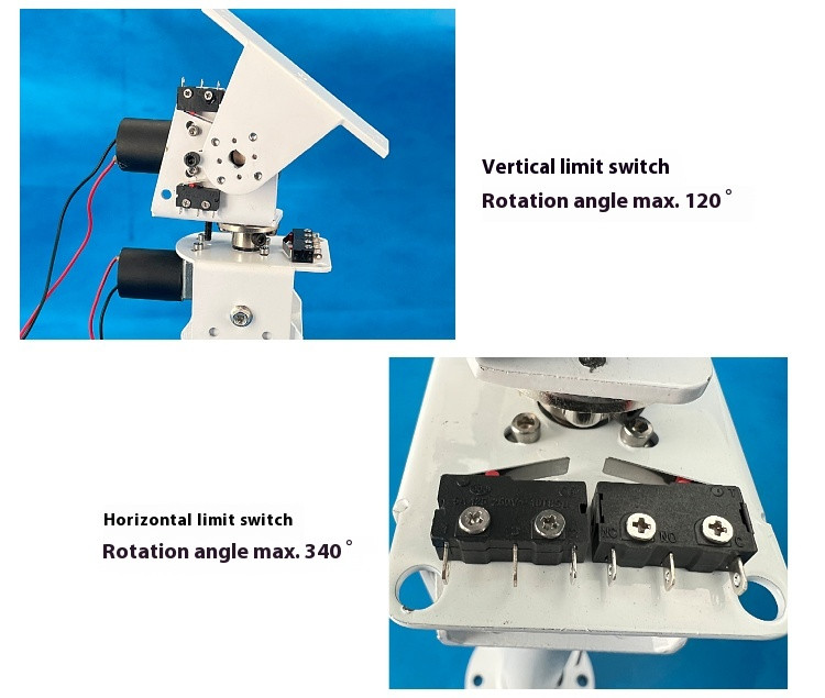 DIY DC Dual Axis Pan Tilt Solar Tracking and Monitoring Robot Heavy Load