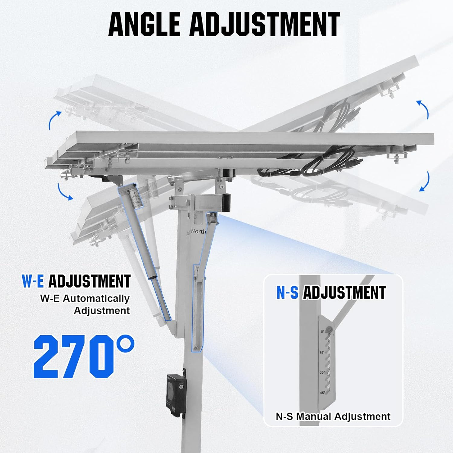 ECO-WORTHY Solar Panel Single Axis Tracking System (Increase 30% Power) with Tra