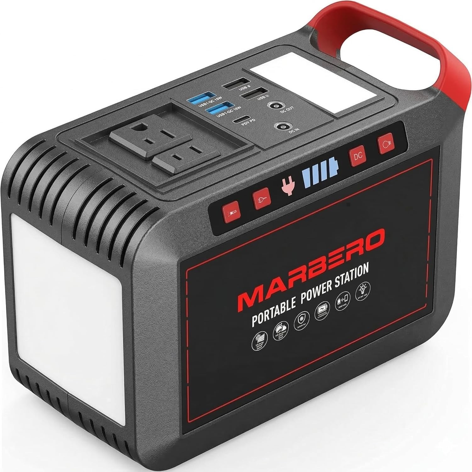 Portable Power Station 300W MARBERO 237Wh Camping Solar Generator Backup Lithium