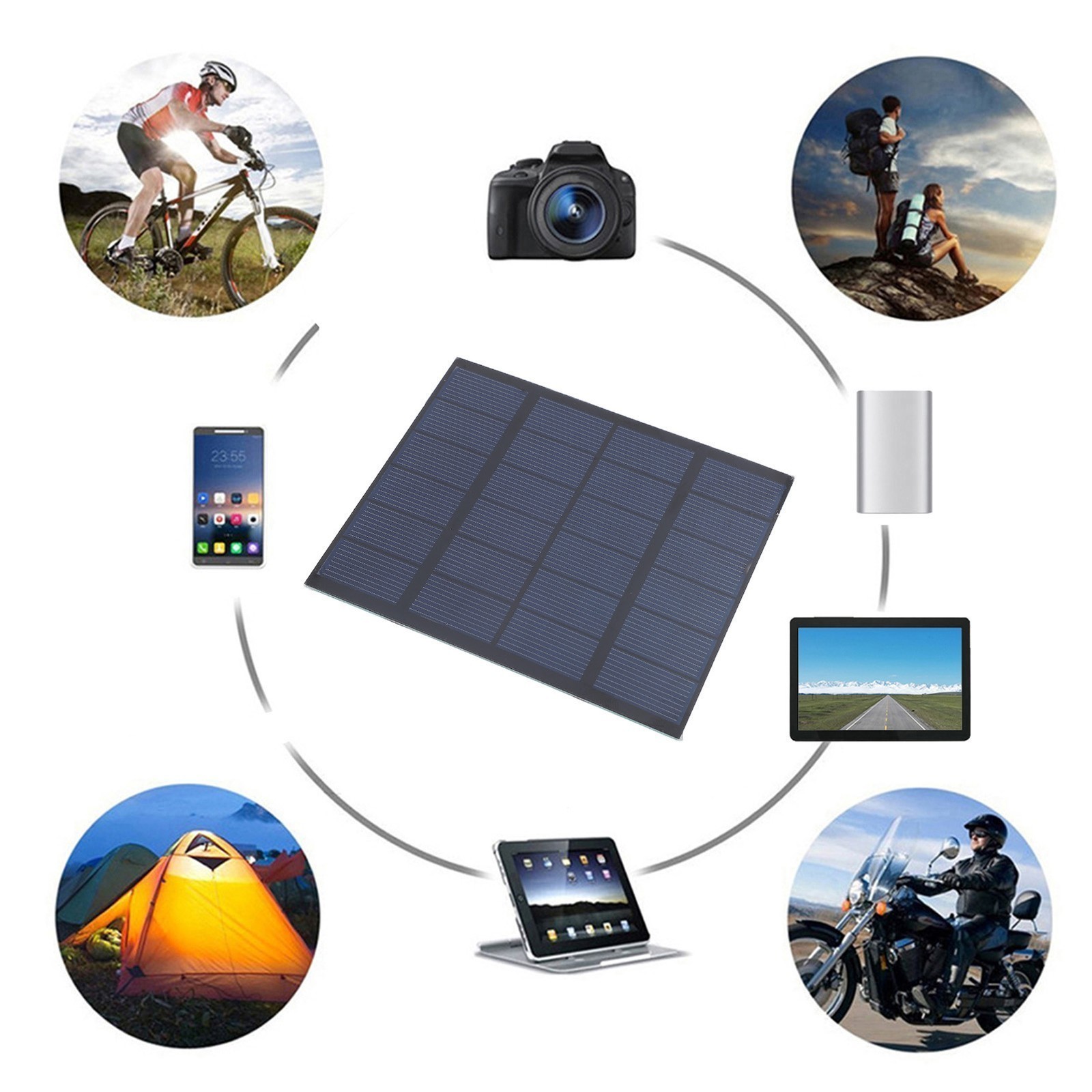 1.5W 6V Solar Panel Polysilicon PET Laminated Board Small Portable Solar