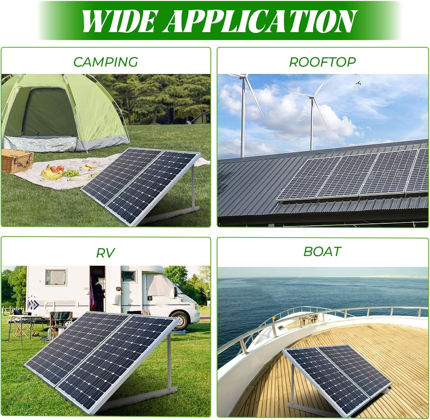 1 Set 45Inch Adjustable Solar Panel Mount, Suitable for 100-400 Watt Solar Panel