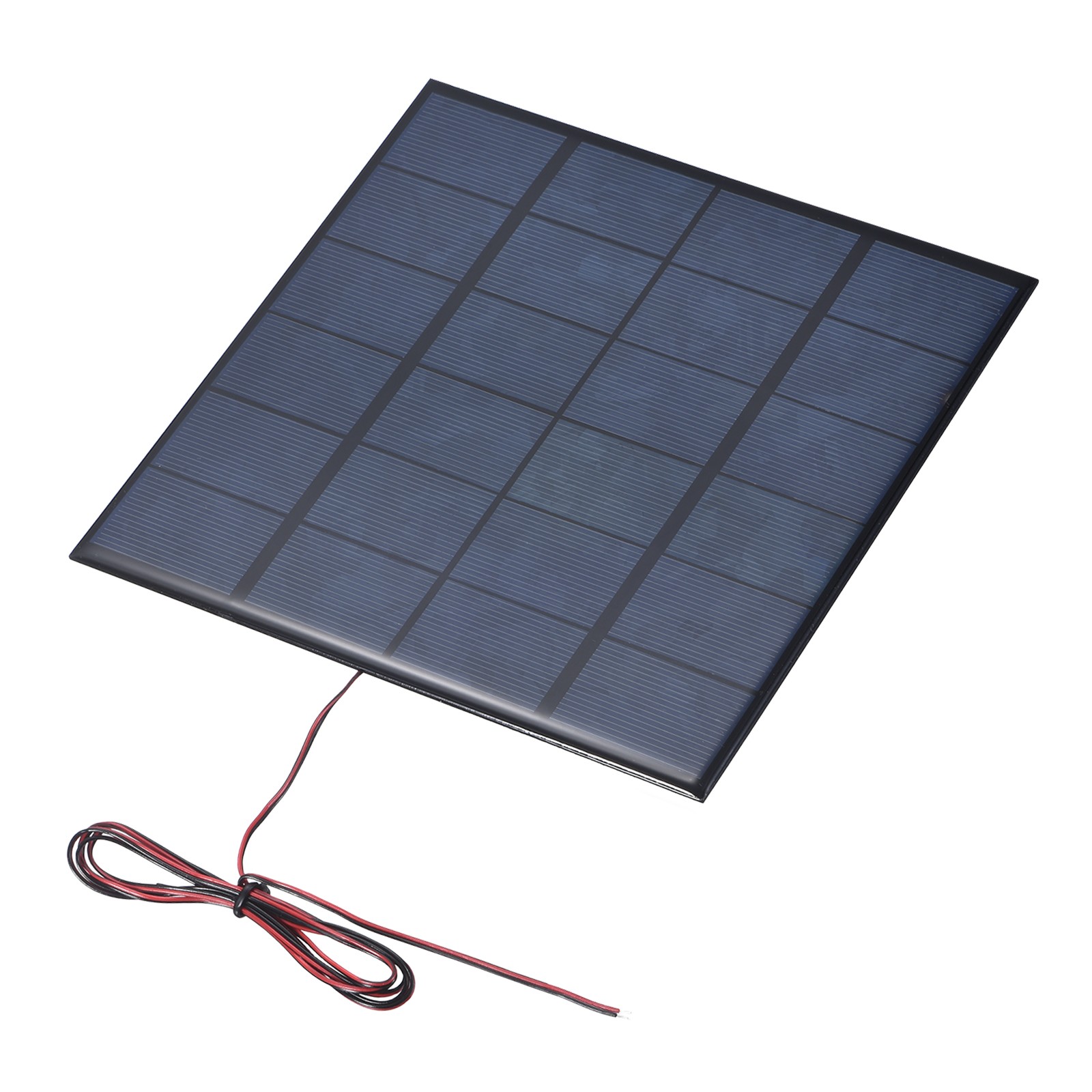 6V 3.3W 550mA Mini Solar Panels with Cable, 165 x 165mm