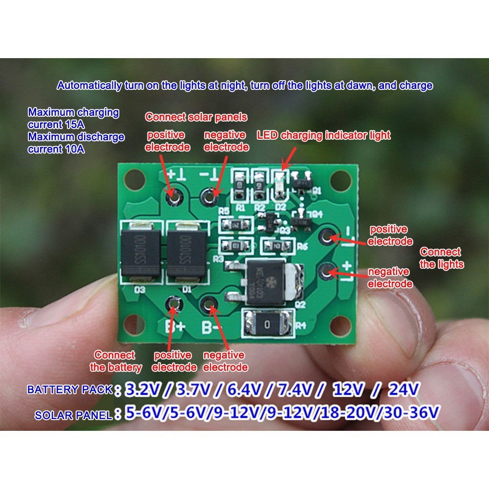 Garden Decor Solar Controller Dusk To Dawn Sensor For Solar Lawn Lights