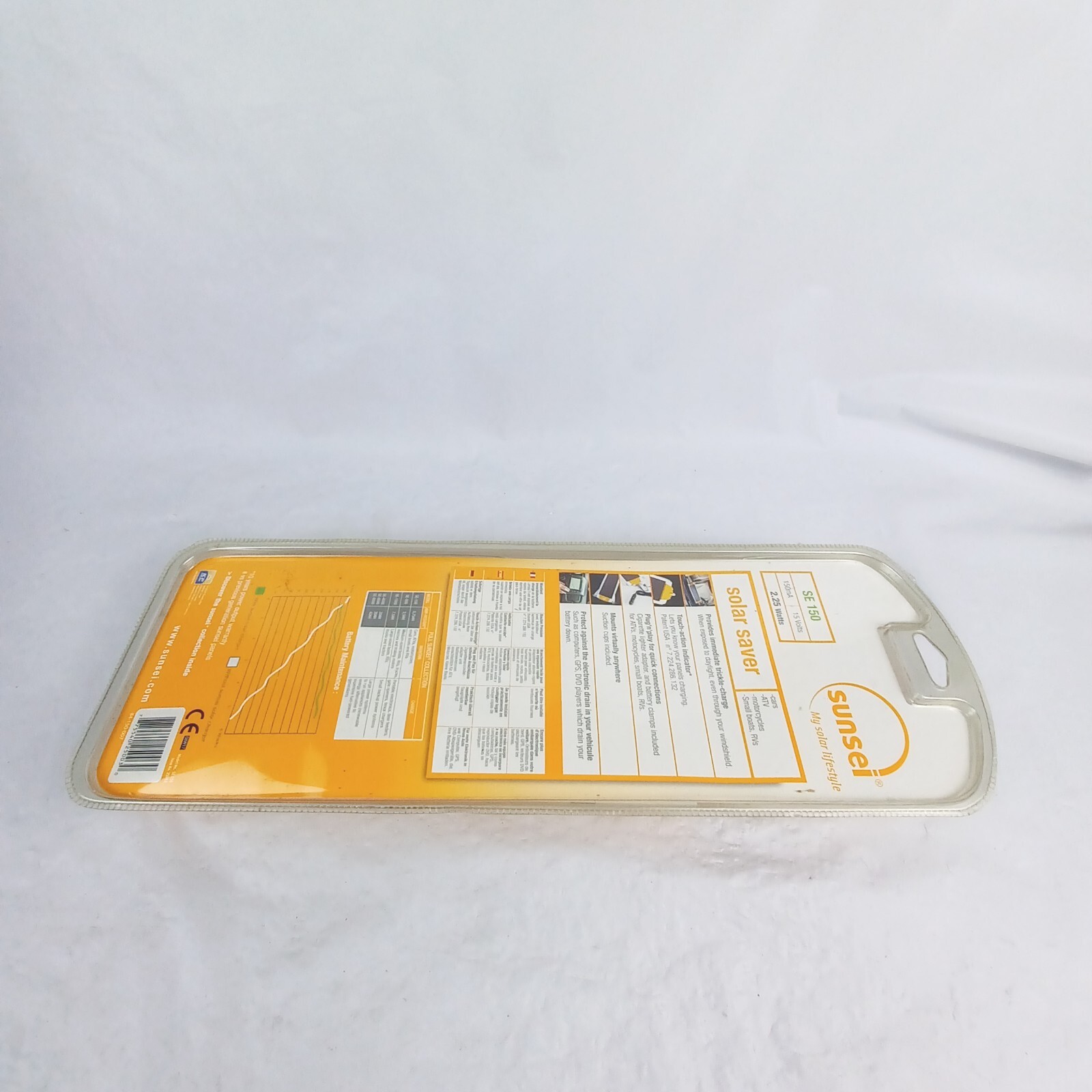 Sunei Solar Saver SE-150 /2.25 Watts 12V For Cars/RVs/Boats& More Factory Sealed
