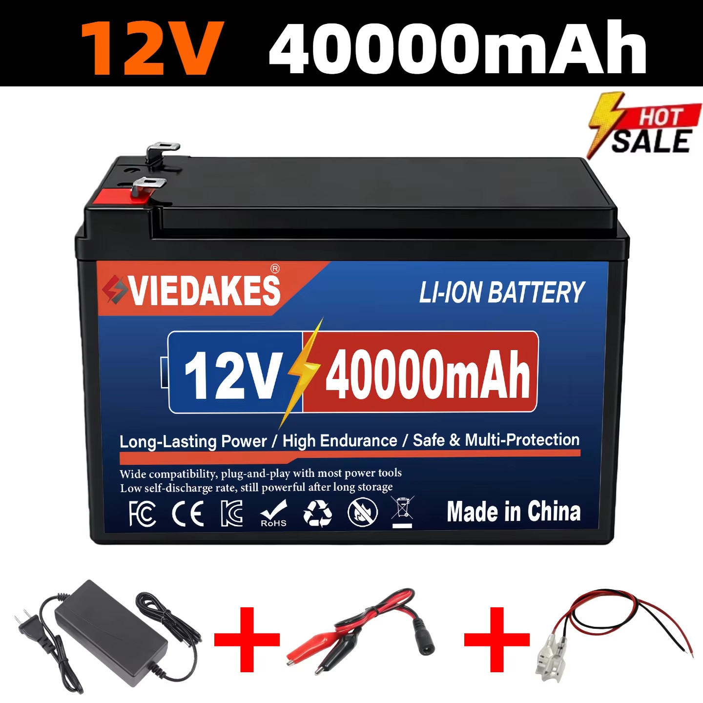 100Ah Rechargeable 12V LiFePO4 Battery – Long Lasting for sprayers Camping RV So