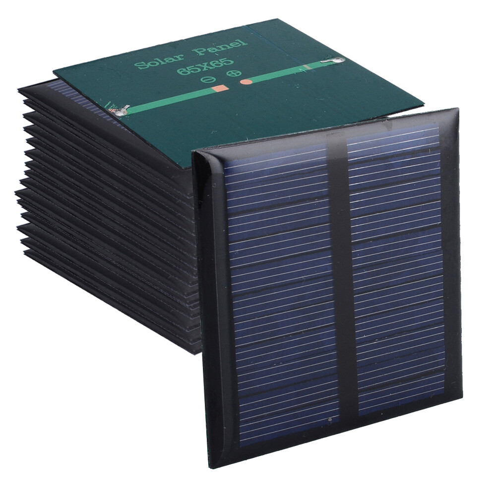 10pcs Solar Panels 5.5v 90mA 0.6W 6.5×6.5 for Mini Solar Cell Power Appliances