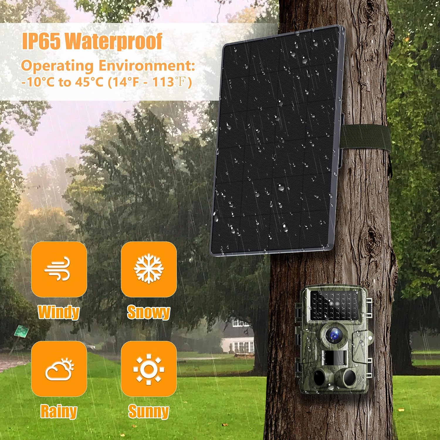 Trail Camera Solar Panel,6W Solar Battery Charger Kit 6V/2A 9V/1.5A 12V/1A with
