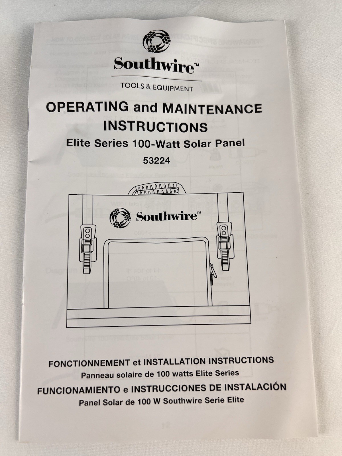 Southwire 100W Portable Solar Panel Quad Fold 53224
