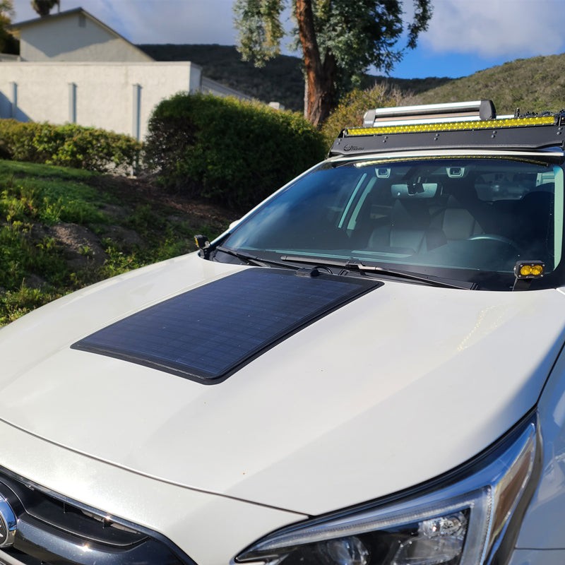 Lensun 65W 12V Hood Flexible Solar Panel for Subaru Outback 6th Gen Best Keep