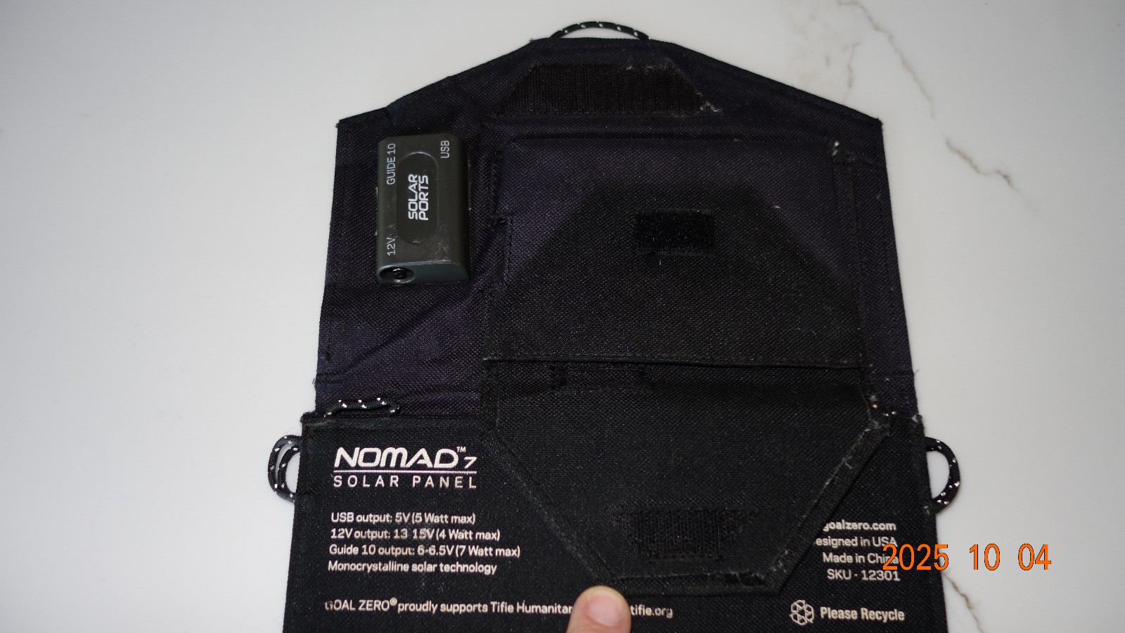 Goal Zero Nomad 7 Portable Solar Panel wo cables
