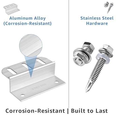 Heavy Duty Solar Panel Mounting Kit – 16 Pack, Corrosion-Resistant Aluminum for