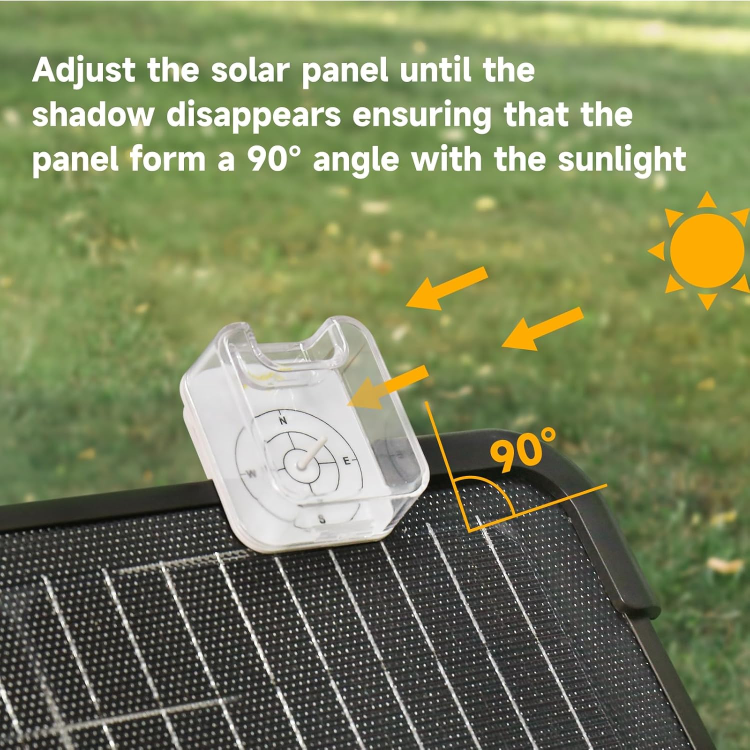 Solar Angle Guide for Portable Solar Panel, Solar Tracker Tool Find Ideal Angle
