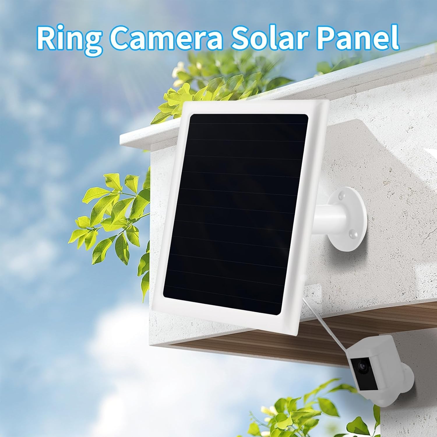 Solar Panel Charger for Ring Camera, Compatible with Stick Up Camera Battery,…