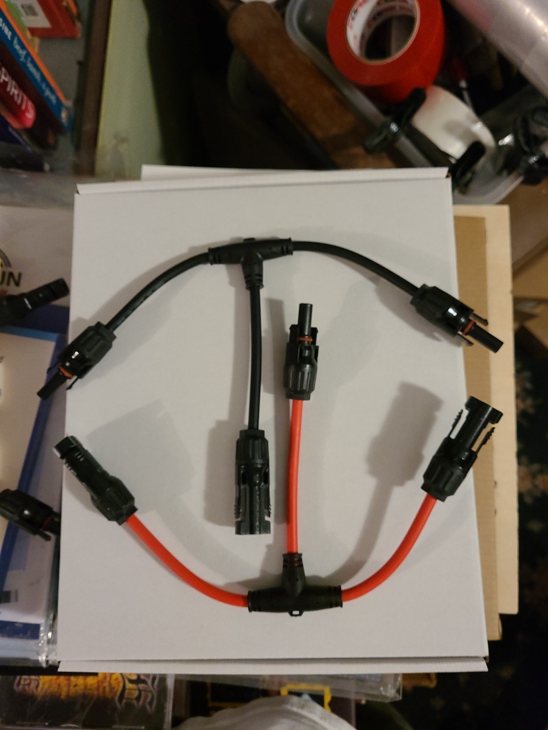 2 Pairs Solar Connectors, Y Branch Parallel Adapter (M/FF, F/MM)