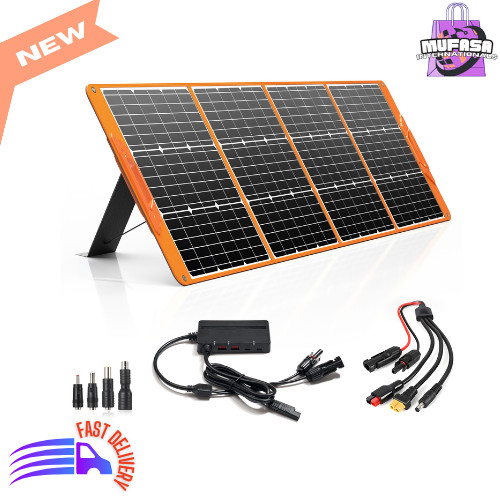 200 Watt Portable Solar Panel for Power Station Generator, 19.8V IP65 Waterproof