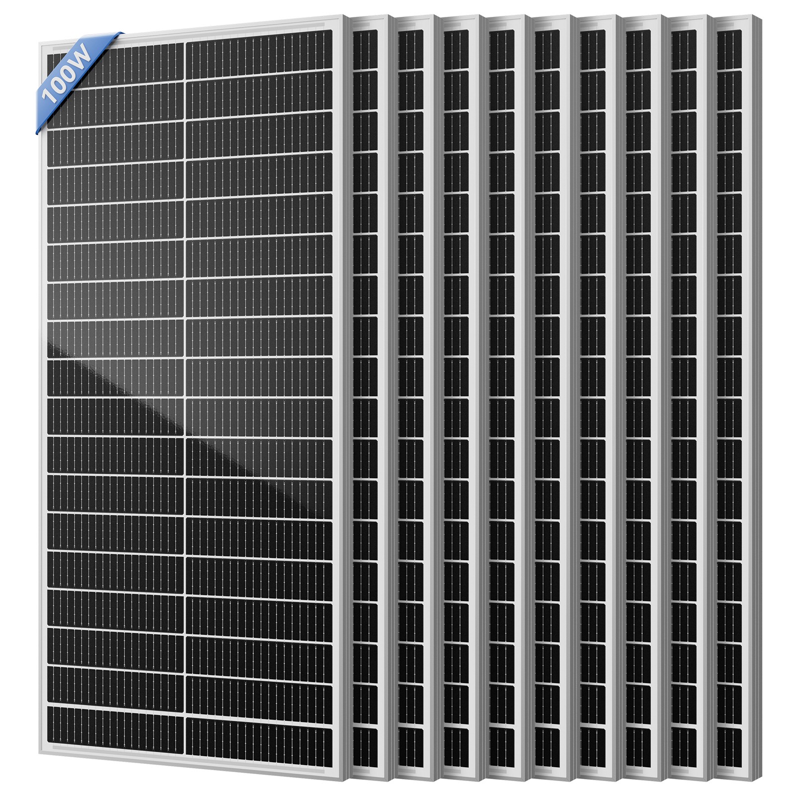 100W-1000W 18BB Mono Solar Panel Camping Home Off Grid Caravan High-Efficiency