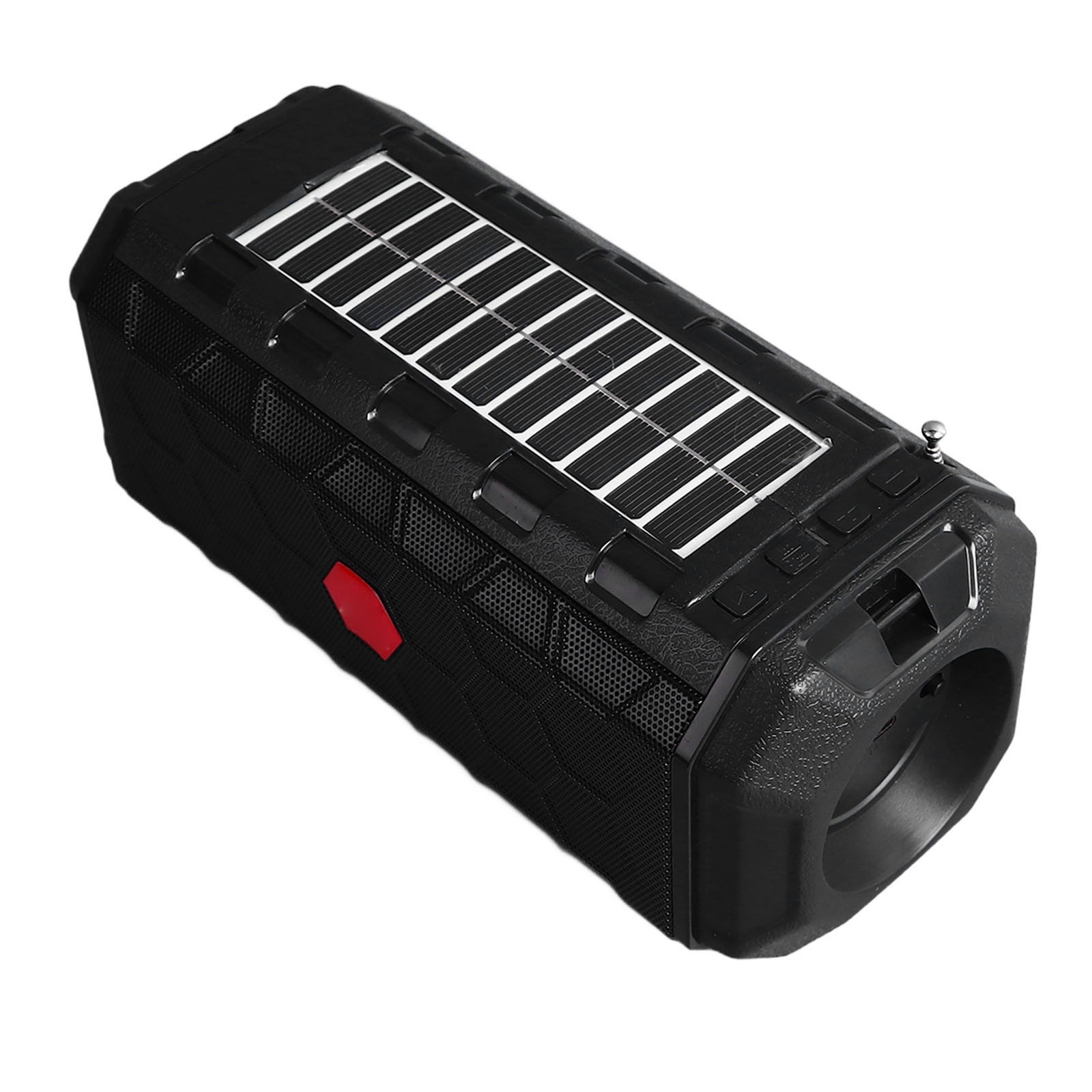 Solar Bluetooth Speaker Solar Panel Waterproof 1200mAh Bright Flashlight Ra GTYX