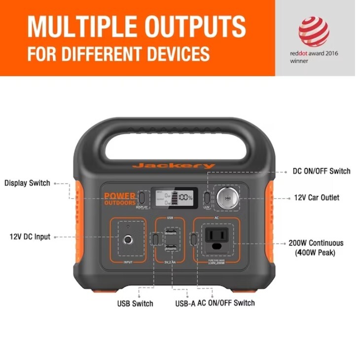 Portable Generator Power Station Jackery Explorer 290 (290Wh) 200-Watt
