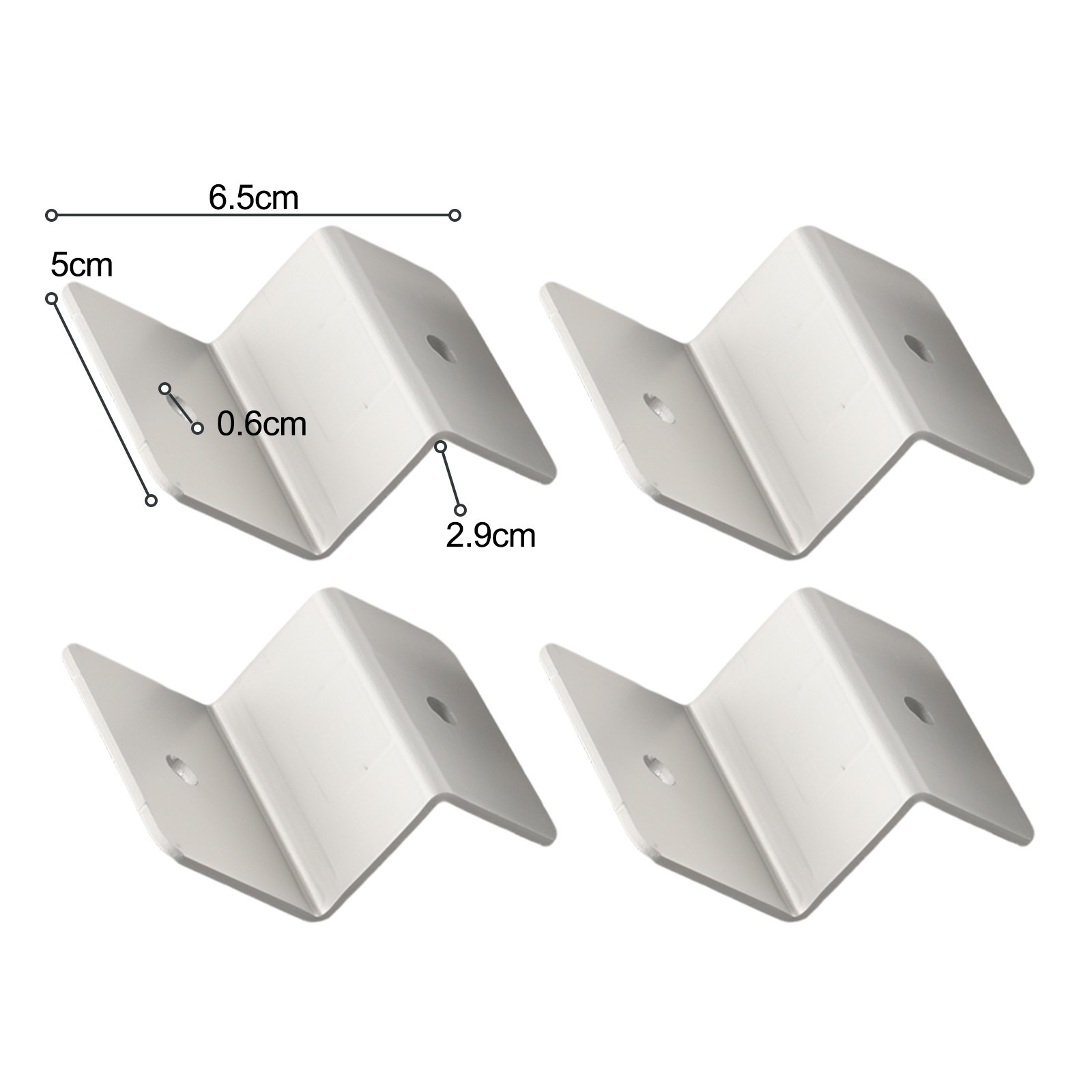 4x Panel Mounting Solar Z-Style Brackets Mounts Aluminum Alloy Battery Energy