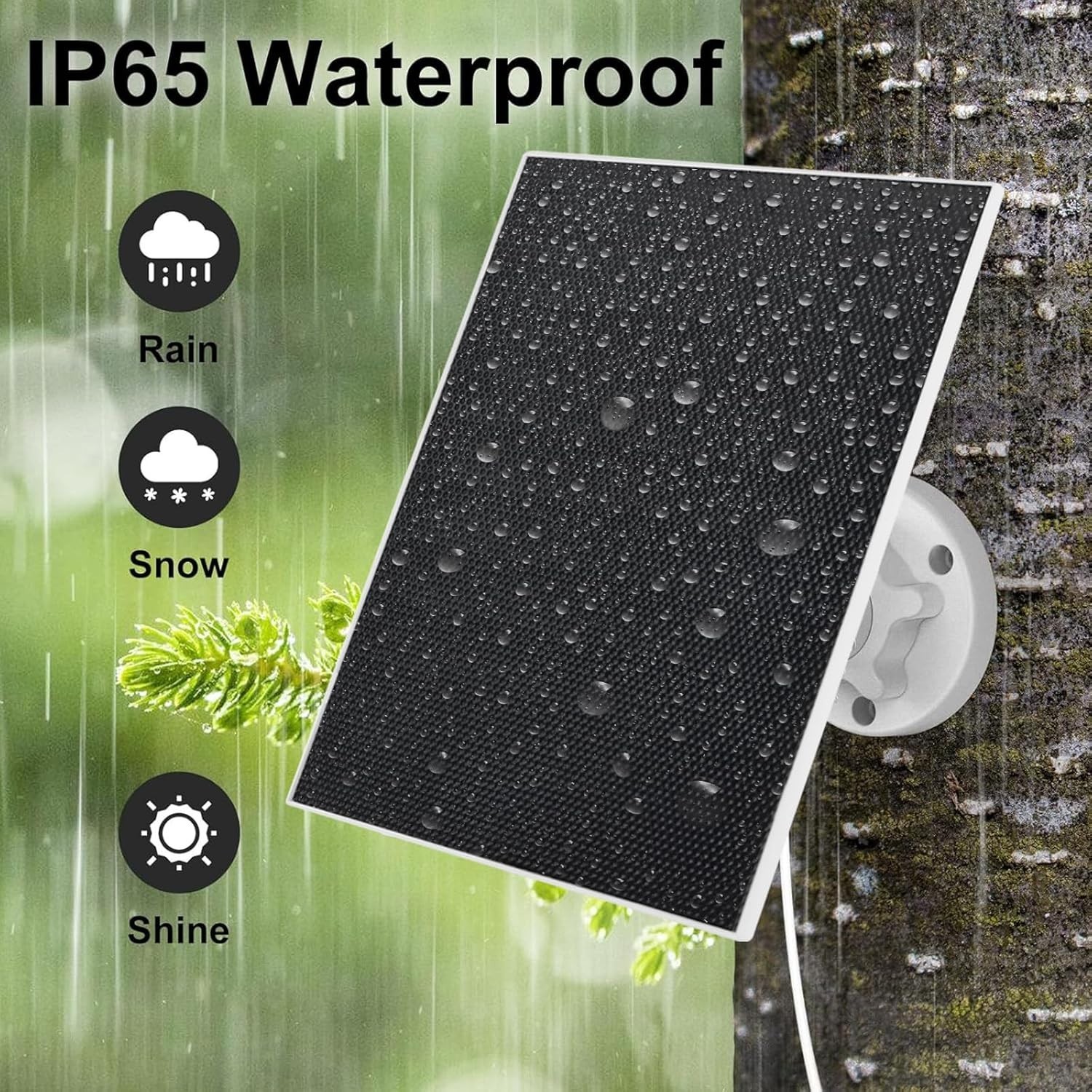 Ring Solar Panel Charger for Battery Cameras – Waterproof 5W Fast Charging & …