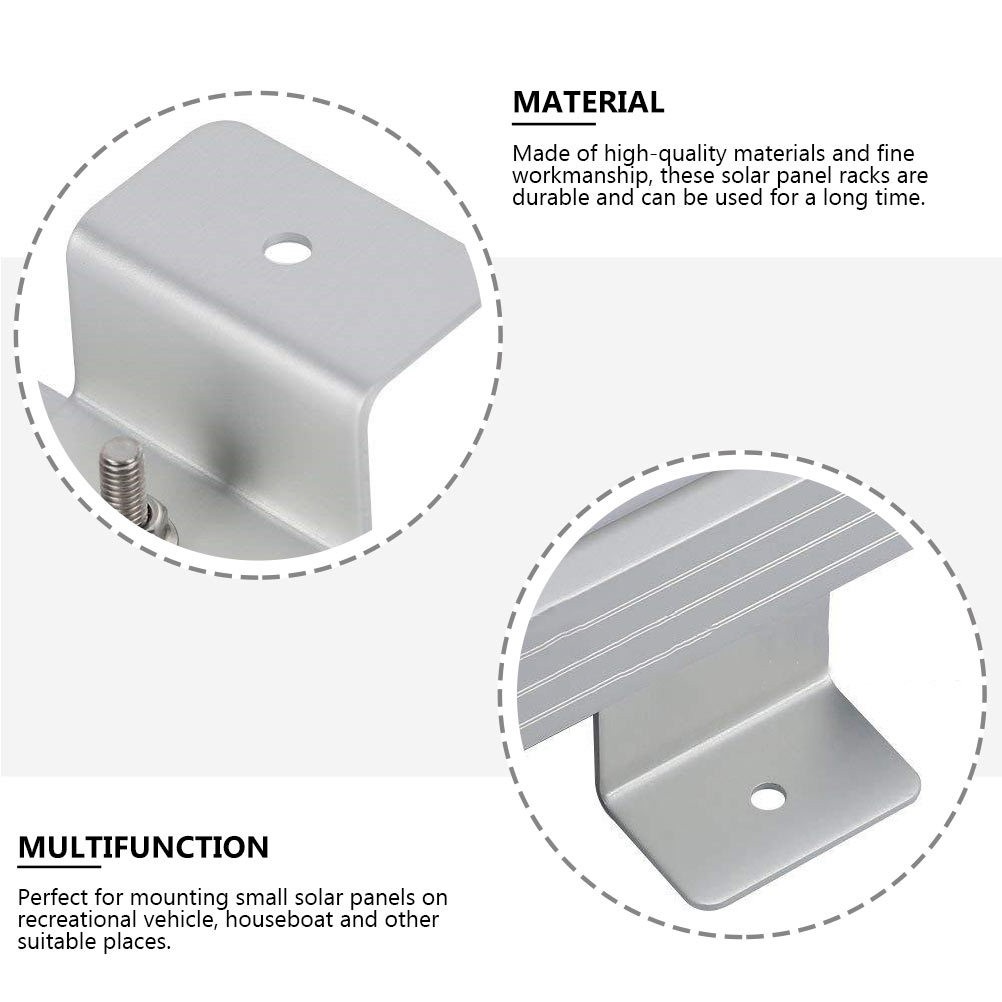 4 Pcs Mounting Hardware Solar Panel Bracket Corner Z Brackets RV