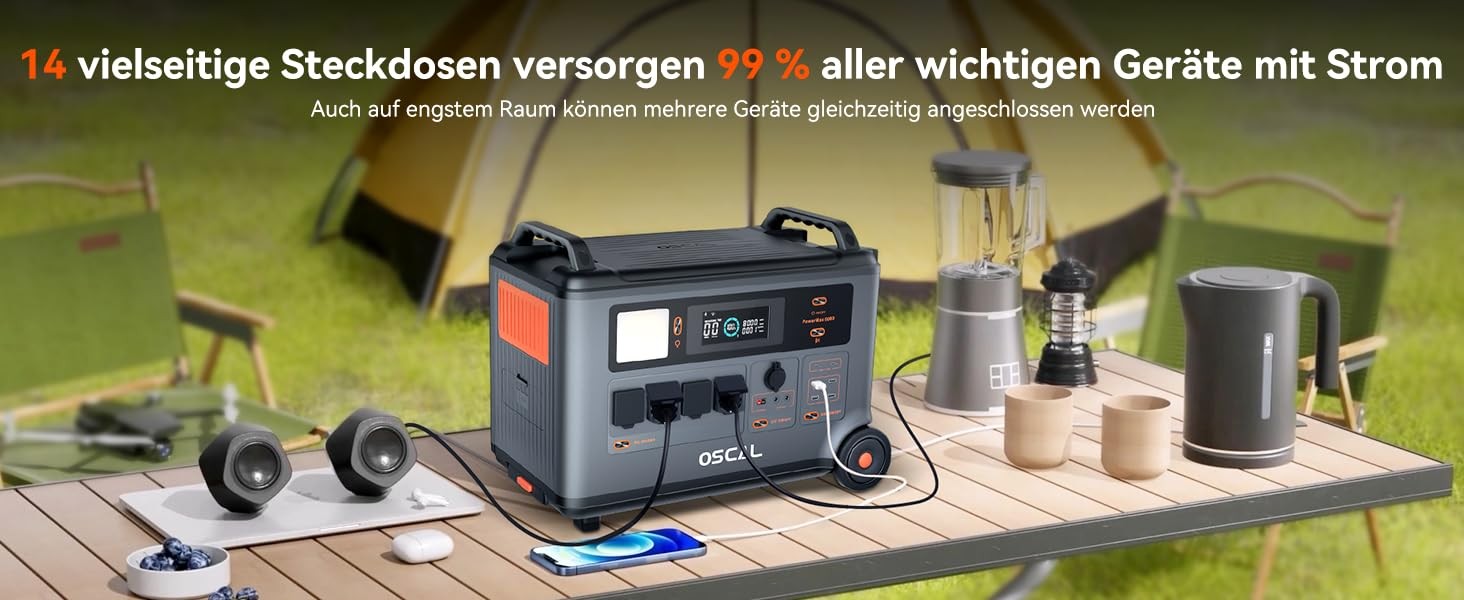 PowerMax 6000 Solargenerator LiFePO4 6000W OSCAL Portable Power Station 3600Wh