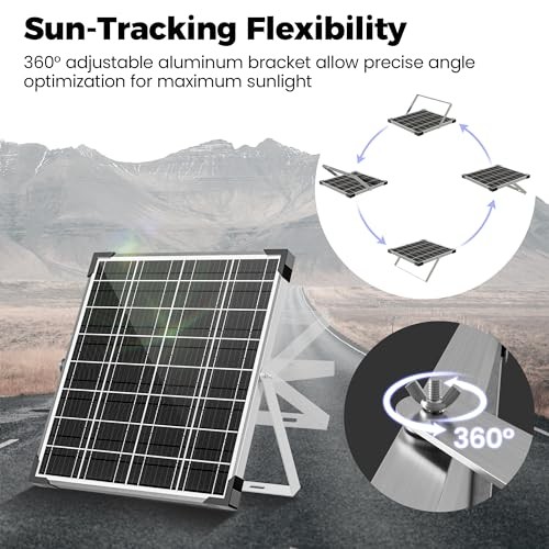 Solar Panel Kit 20W 12V, Solar Battery Trickle Charger Maintainer,