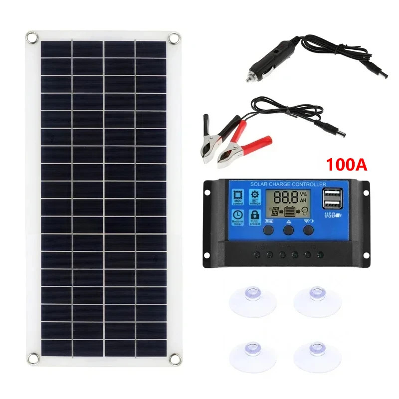 1000W Solar Panel 12V Solar Cell with 60A 100A Controller Solar Charge for Phone