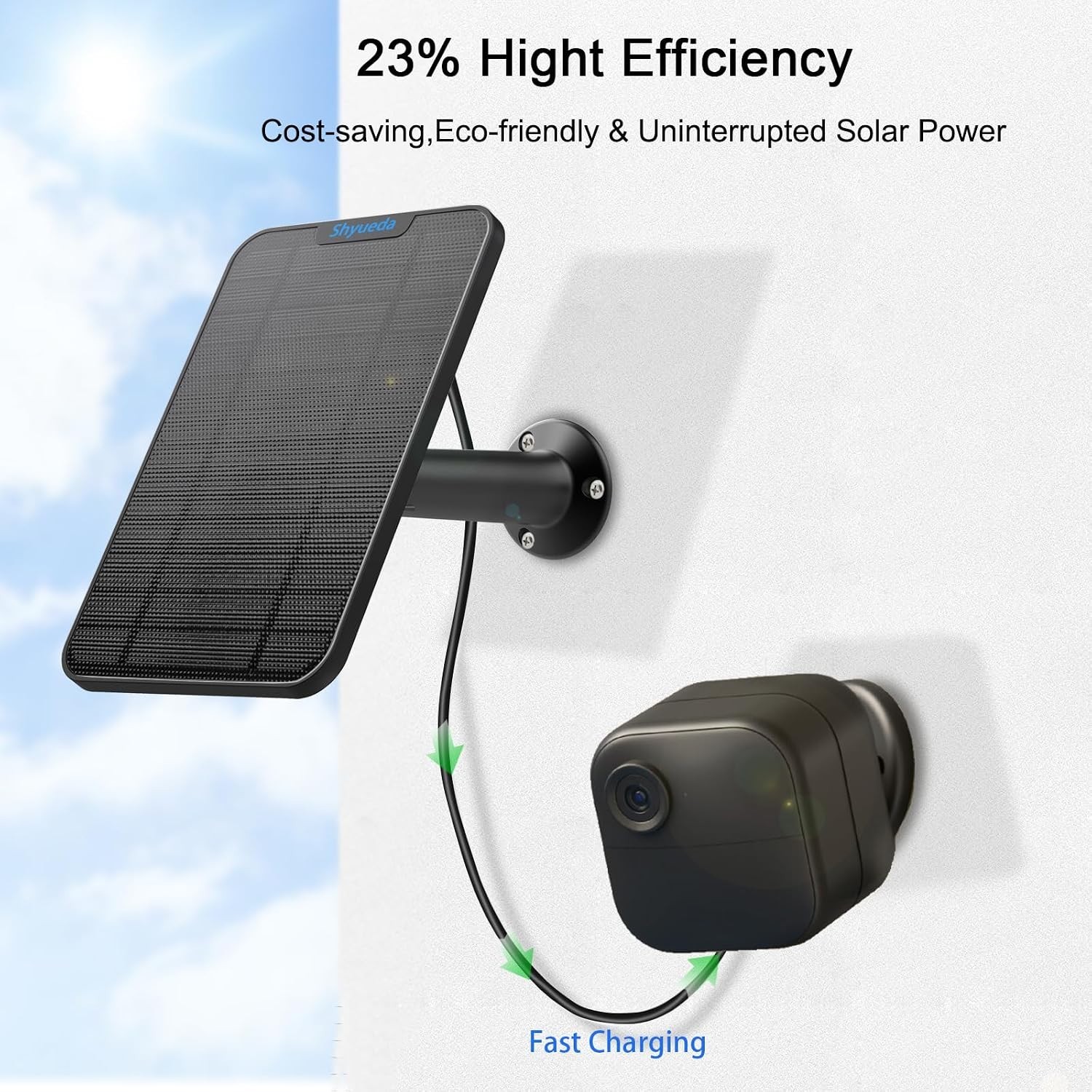 Reliable 4W Solar Charger for Blink 4th Gen Camera – 13.1ft Waterproof Cable