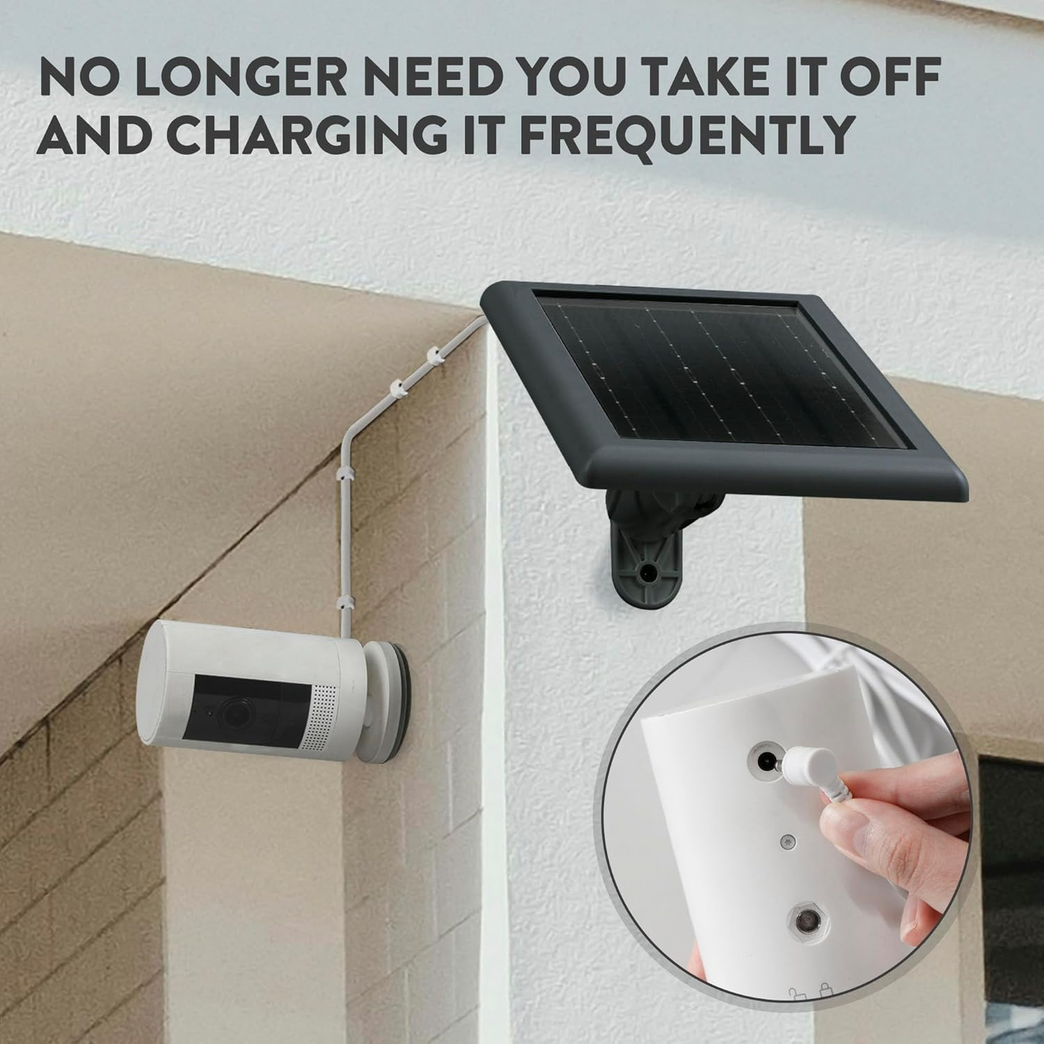 Ring Solar Panel(2nd Generation), 5W Ring Solar Panel Charger with Mount for Sti