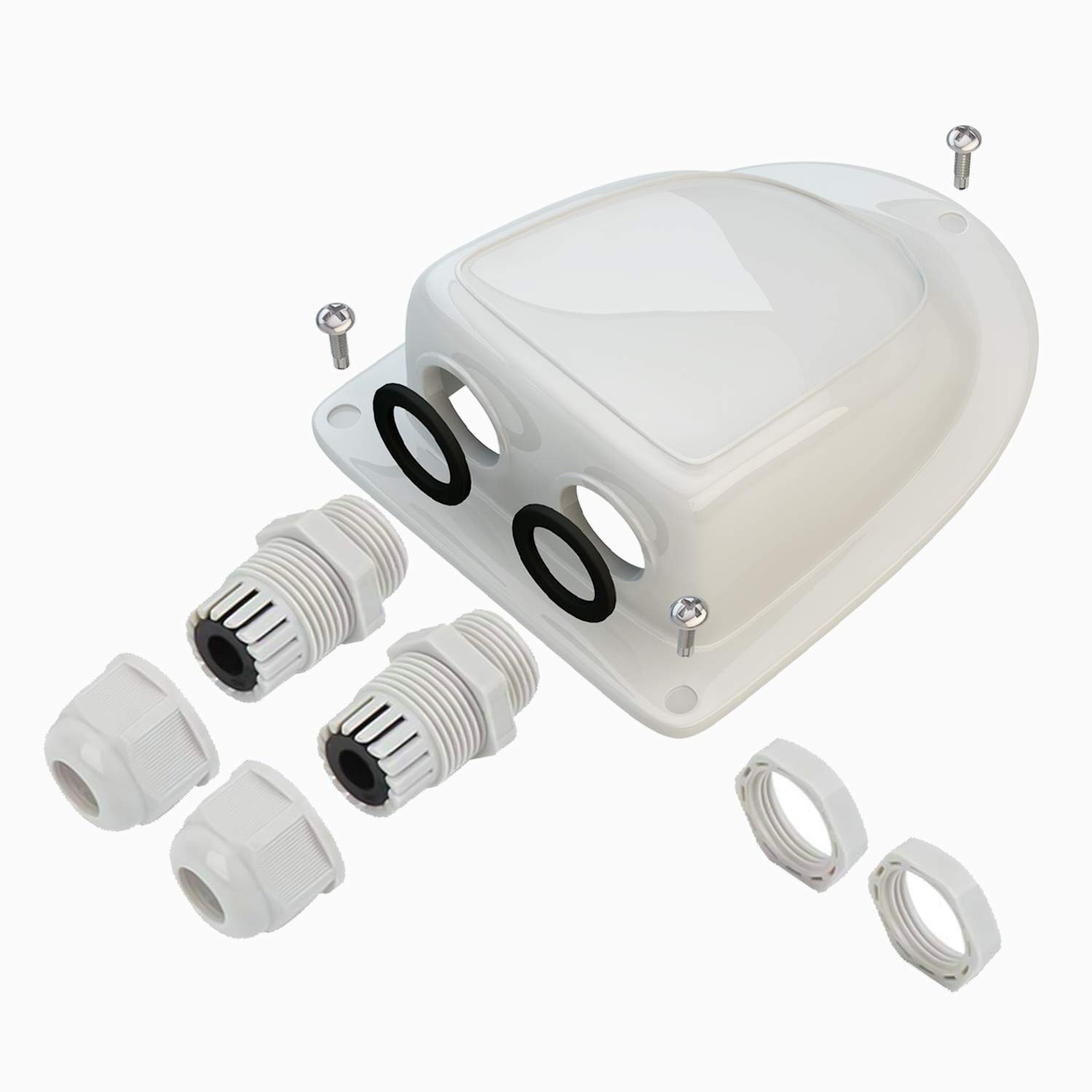 Solar Double Cable Entry Gland – ABS Waterproof for 2mm² to 6mm² Cables – RV, Bo