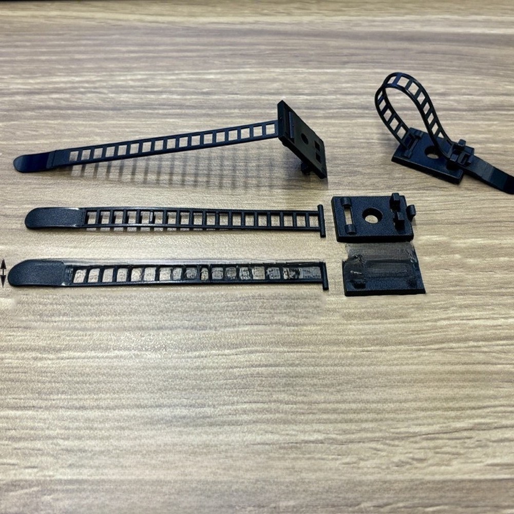 100pcs For Cable Organizer Base Black Nylon for Desk Wall Workshop Setup