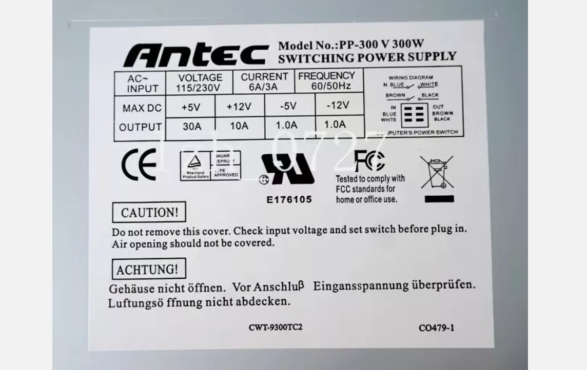 1PC Replacement Power Supply PSU Power AP-AT30 PP-300 300W