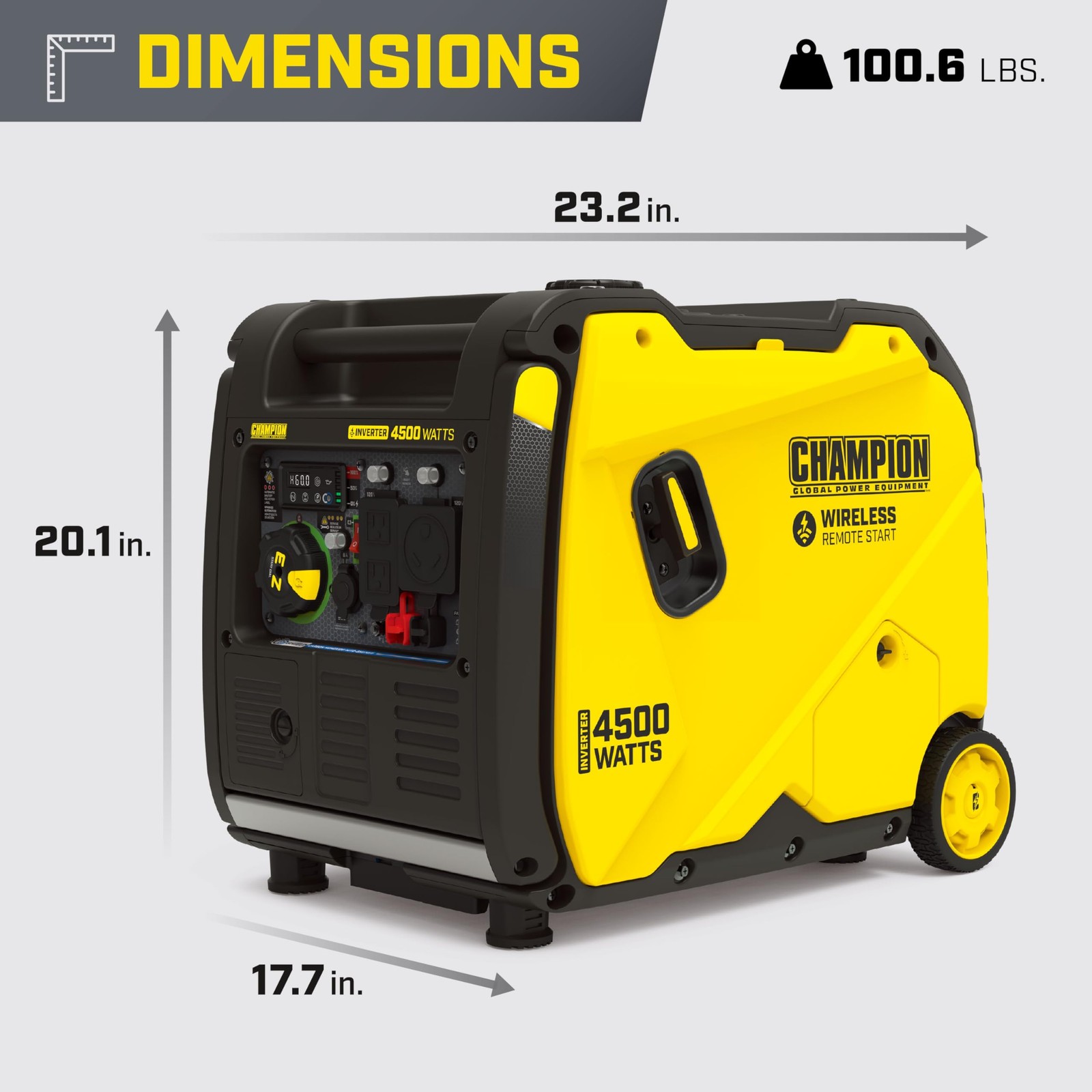 Champion Power Equipment 4500Watt Wireless Remote Start Inverter Generator wi…