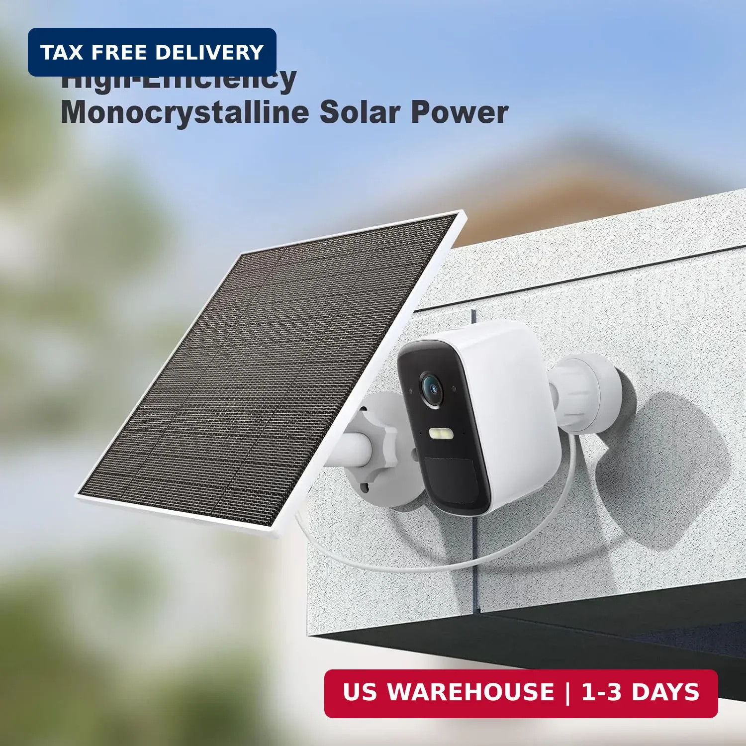 Solar Panel for Eufy Camera, 5W Solar Panel Compatible with Eufycam 3/3C/2/2 Pro
