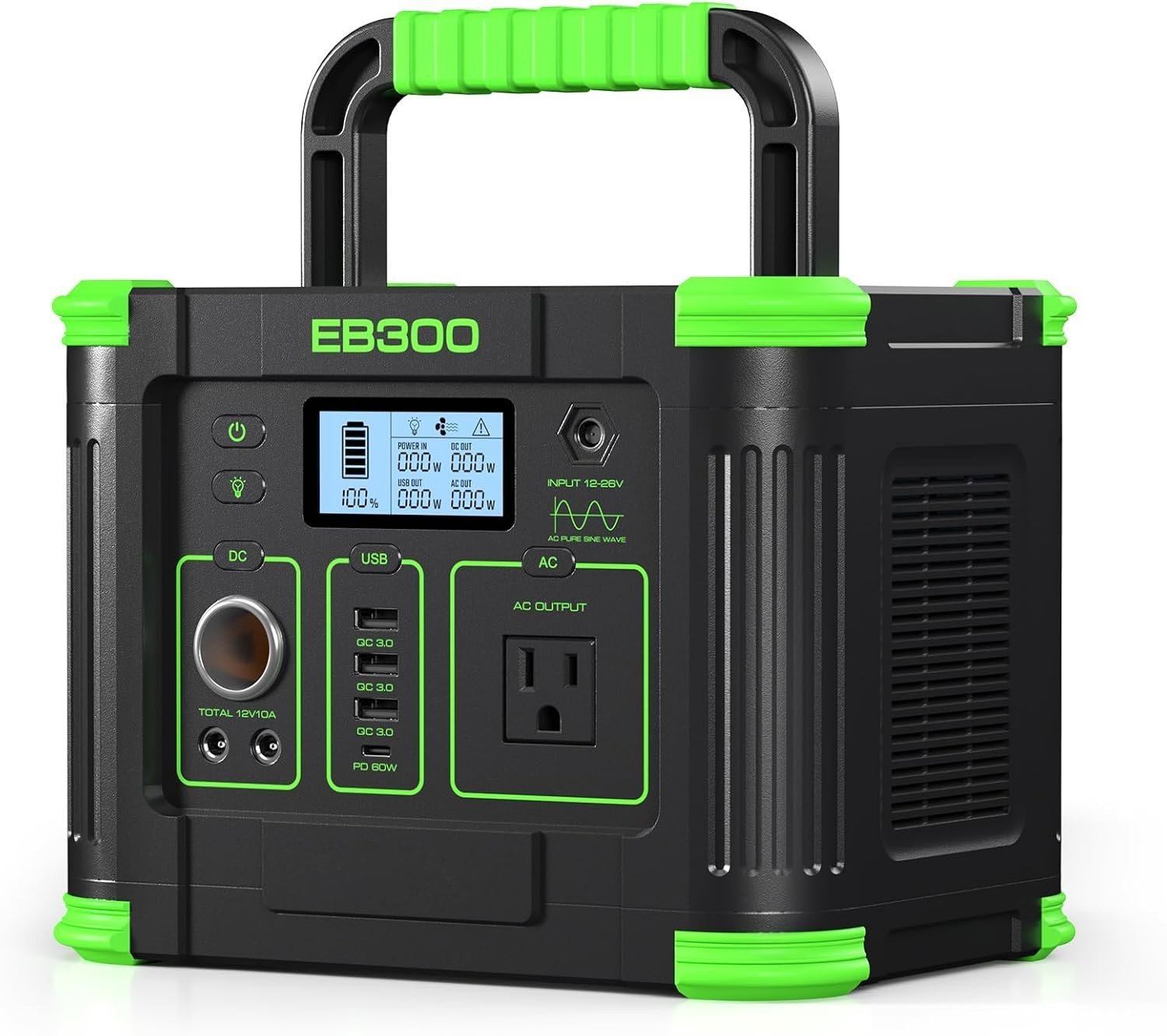 Portable Solar Power Station 330W with LED Flashlight – Your Outdoor Companion