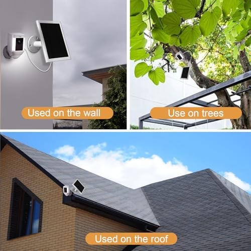 5W Solar Panel Compatible for Ring Camera Spotlight Cam Plus/Pro (Battery) 2pcs