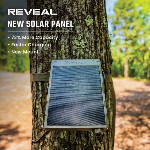 TACTACAM New Reveal Solar Panel for Reveal Cellular Trail Cameras X 2.0, X 3.0